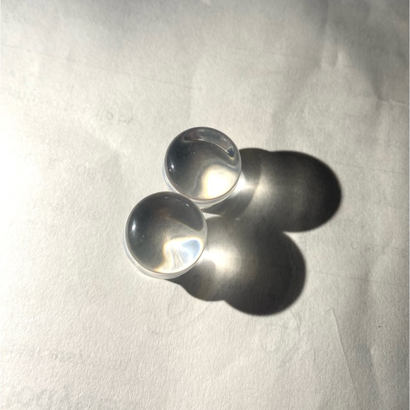New Clear Glass Single Flare Plugs, size 1/2 inch - Picture 1 of 2